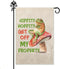 Hippity Hoppity Get Off My Property Welcome Garden Flag, Funny Frog Outdoor Farmhouse Decoration 12x18 Inch Waterproof Double Sided Printing, No T...