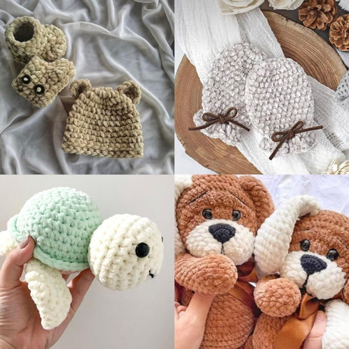 Soft Velvet Yarn Chenille Yarn for Crocheting Super Bulky 100g (74.3 yds) Baby Blanket Yarn for Knitting Amigurumi Yarn Fancy Yarn for Crochet Wea...