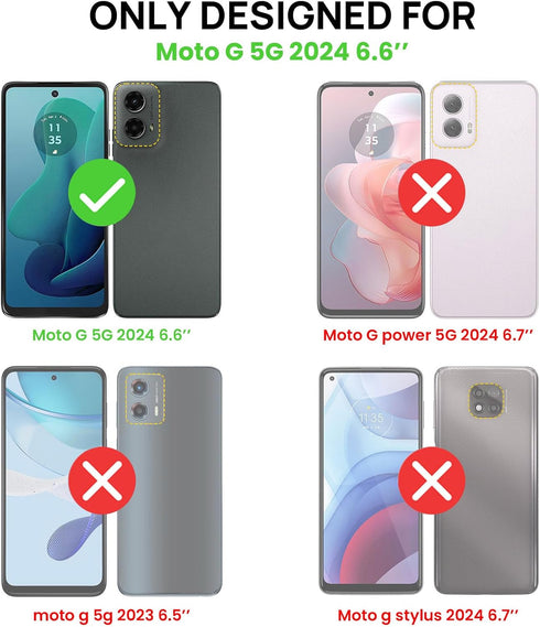 Lanhiem for Moto G 5G 2024 Case, IP68 Waterproof Dustproof Shockproof Case with Built-in Screen Protector, Full Body Underwater Protective Cover f...