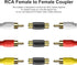 RCA Female to Female Coupler, 3 Pack Audio Video RCA Adapter Connector Gold Plated RCA Jack to Jack Converter RCA Cables Extender for Amplifier, S...