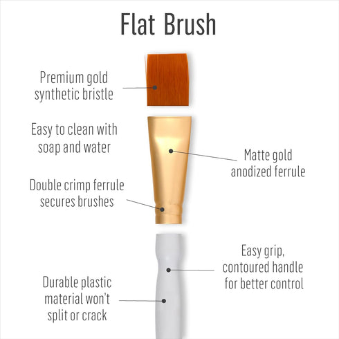 Plaid Learn to Paint Premium Brush Set, 50536 (10-Piece), 1-(Pack)...