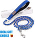 Dog Leash Chew Proof, Chain Leash Anti Chew Dog Leash for Large Dogs Heavy Duty, Indestructible Metal Leash Anti Bite Chain Link with Woven Cord S...