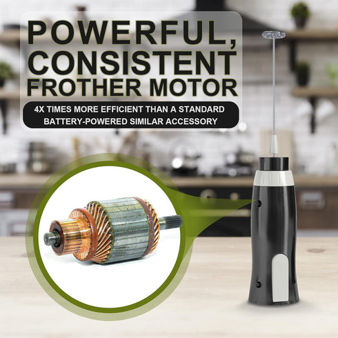 K-Brands Corded Electric Milk Frother with Plug in - Handheld Electric Whisk Stirrer Whipper - Foam Maker for Coffee, Latte, Cappuccino, Hot Choco...