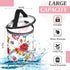 Sanwuta Flower Theme Clear Lotion Toiletry Bag Travel Makeup Case Waterproof PVC Beauty Cosmetic Bag with Handle Zipper Portable Survival Organize...