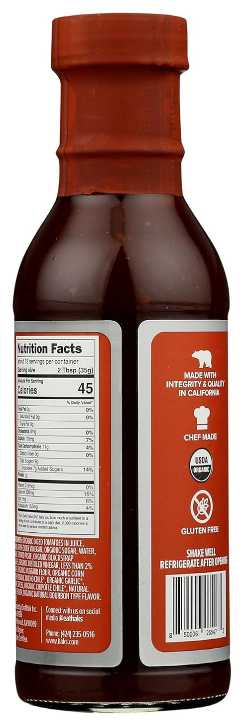 HAKS Organic Chipotle Bourbon Bbq Sauce, 14.25 OZ...