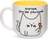 Pavilion Gift Company Blobby Cat, Funny Cat Sister You're Pawsome Mug, 18 oz, Yellow...