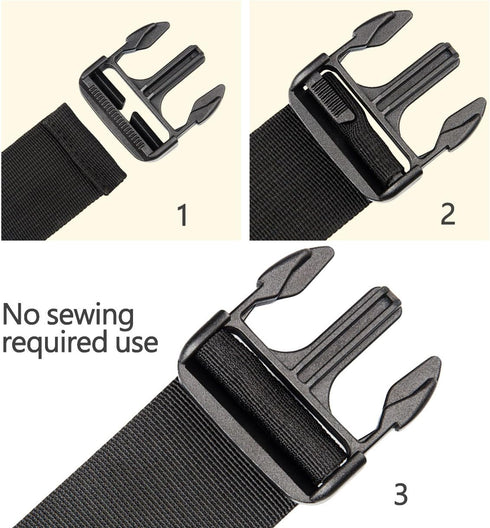 DYZD Plastic Buckle Repair Kit Quick Release Buckles No Sewing Required for Backpack Bag (4pcs Khaki,25 mm)...