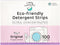 Eco Friendly, Plant Powered Laundry Detergent Strips - 100 Loads - Fragrance Free, Unscented, Ultra Concentrated, Earth Friendly No Plastic - Ligh...