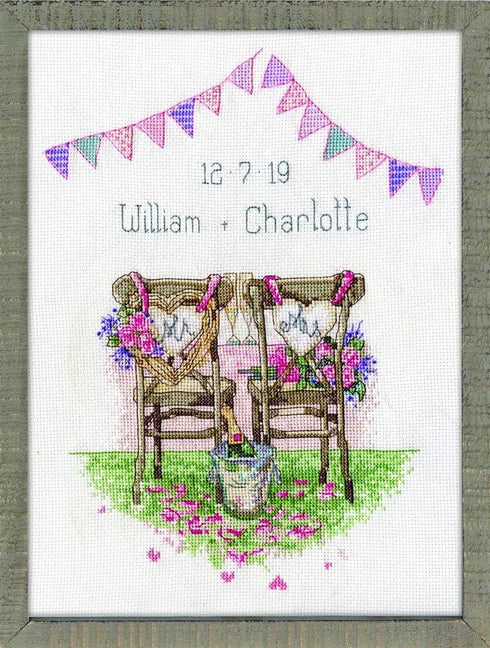 Design Works Crafts Wedding Chairs Counted Cross Stitch Kit, Multi-Colour...