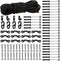 Deck Rigging Kit Accessory - 19.7 FT Bungee Cord with Deck Loops Tie Down Pad Eyes and J - Hooks and Bungee Cord Hook Screws & Rivets for Kayaks C...