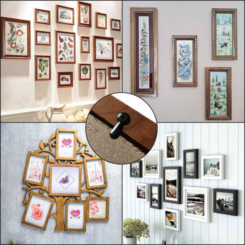 160 Pieces Metal Picture Frames Turn Button Fasteners with 160 Pieces Screws Photo Frame Hanging Hangers for Photos Picture and Drawing Crafts Pos...