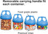 BeneLabel Stackable Food Storage Containers with Twist Lock System - BPA-Free Tritan Containers for Travel, Formula, Protein Powder, Snacks - Leak...
