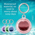 4 Pack Airtag Keychain Waterproof,Air Tag Holder Case Compatible with Apple AirTag Case for Dog Cat Collar Tracker Key Ring Locator Protective Cov...