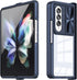 Compatible with Samsung Z Fold 4 Case with Camera Lens Protector Slide Black,Phone Samsung Galaxy Z Fold 4 Case Silicone Transparent Shockproof Lu...