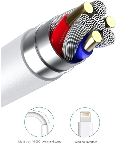 Apple MFi Certified iPhone Charger Cord 3ft Lightning Cable Fast Charging High Speed Data Sync USB Cable Compatible with iPhone 13/12/11 Pro Max/X...
