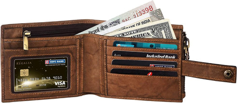 Benchmark Design Brown Genuine Leather Wallet For Men With Detachable Card Holder Mens Wallet, RFID Wallet For Men And Women, Billetera De Hombre...