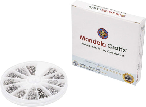 Mandala Crafts 500 Pcs Assorted Stainless Steel Jump Rings Jewelry Findings - 3mm to 8mm Small Open Jump Rings Kit for Jewelry Making & Crafts...