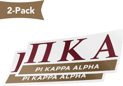 Desert Cactus Pi Kappa Alpha 2-Pack Decal Greek for Window Laptop Computer Car Pike (Color/Letter Name Sticker)...