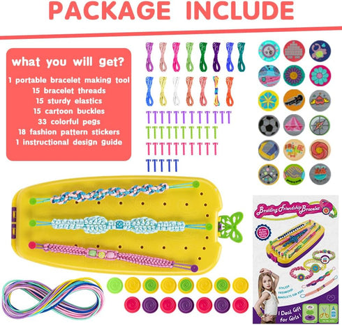 Girl Birthday Gift, Friendship Bracelet Making Kit for Girls, 6 7 8 9 10 11 12 Year Old Girls Gifts Ideas, Arts and Crafts for Kids Ages 8-12, Str...