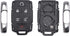 Fits for Chevy Tahoe Suburban/GMC Yukon Key Fob Case Shell Keyless Entry Remote Control Smart Car Key Cover M3N-32337100 (Silver, 6 Button)...