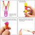 24 Pcs Slingshot Outdoor Toys,Glow in The Dark Party Supplies Toys Rocket with Launcher,Glow Sticks Easter Basket Stuffers Birthday Christmas Gift...