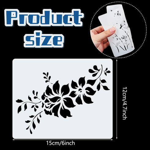 20 Pieces Wildflower Stencils for Painting Template Flower Stencils Wall Stencils Reusable Spring Stencils PET DIY Drawing Templates Stencils for ...