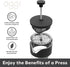 Oggi Borosilicate Glass French Press Coffee Maker (20oz)- 5 Cup Capacity, Coffee Press, Single Serve Coffee Maker, Stainless Steel Lid & Plunger, ...