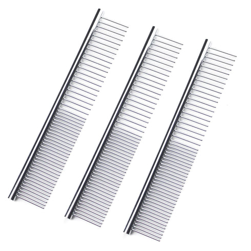 Kopal Small Metal Combs for Cats and Small Dogs, 3 PCS Dog Combs And Cat Combs, Small Animals Pet Stainless Steel Comb - Wide Tooth & Dense Tooth ...