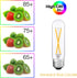 Dimmable T10 LED Bulbs,2700K Warm White, 2W Tubular Light Bulb, Edison LED Bulb 25 Watt Equivalent,E26 Medium Base 200LM, Clear Glass Cover,6 Pack...