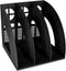 SAYEEC Magazine Holder Sturdy Binder Holder Desk File Sorter Plastic File Folder Organizer Stand Book Shelf Dividers Vertical Storage Rack Desktop...