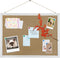 Cork Board Bulletin Board, 15.7"X 12" Cork Board, Rectangle White Oak Wood Finish Frame, Wall Mounted Cork Board for Office Home and School(Pins, ...