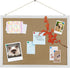 Cork Board Bulletin Board, 15.7"X 12" Cork Board, Rectangle White Oak Wood Finish Frame, Wall Mounted Cork Board for Office Home and School(Pins, ...