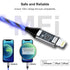 Light up iPhone Charger Cord, LED Lightning Cables 1 Pack | Apple MFi Certified | USB Fast Charging Cord for Apple iPhone 13 12 11 Pro Max XR XS X...