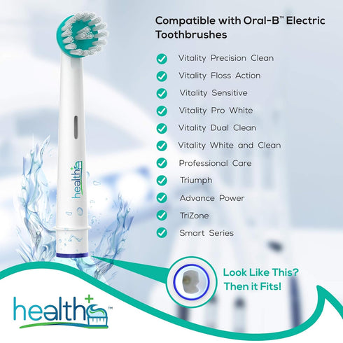 Compatible Oral-B Electric Toothbrush Ortho and Power Tip Bristle Replacement Head - 8-Pack | Braces Brush Heads with Dupont Bristles | Interproxi...