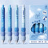 4 Pcs Cute Gel Pens Aesthetic Retractable Pens Blue Soft Grip Pen 0.5mm Black Ink Pen Kawaii Office School Pens Supplies for Girls Boys Women Men ...