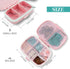 2 Pack Pill Case Organizer,Travel Pill Box with Label, Daily Medicine Organizer Case, Waterproof Pocket Container Case, Portable Pink Supplement C...
