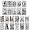 SUNNYCLUE 1 Box 22Pcs Tarot Charms Bulk Tarot Card Charm Rectangle Antique Silver Magic Stainless Steel Astrology Divination Charm for Jewelry Mak...