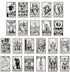 SUNNYCLUE 1 Box 22Pcs Tarot Charms Bulk Tarot Card Charm Rectangle Antique Silver Magic Stainless Steel Astrology Divination Charm for Jewelry Mak...