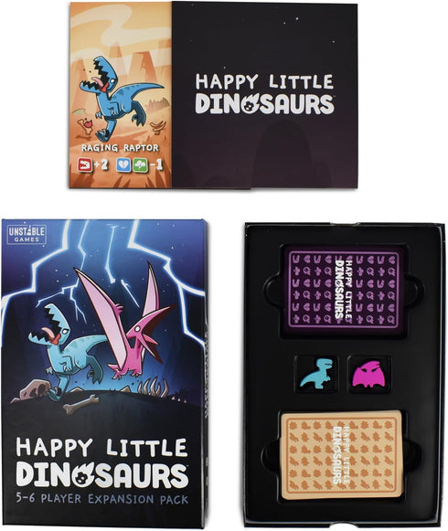 Happy Little Dinosaurs: 5-6 Player Expansion Pack - Cute card game for kids, teens, & adults - Dodge life’s disasters! - 5-6 players ages 8+ - Gre...