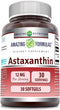 Amazing Formulas Astaxanthin 12mg Softgels Supplement | Non-GMO | Gluten Free (30)...
