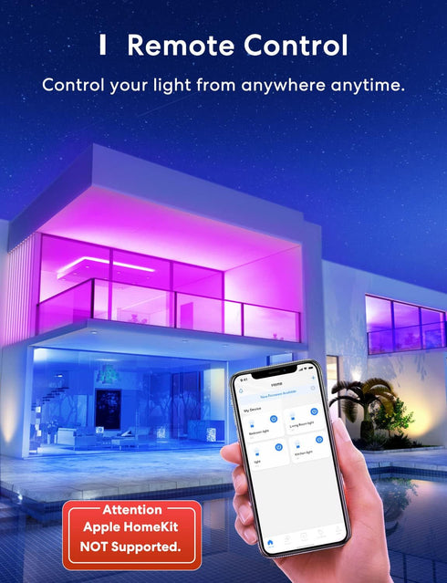 meross Smart Light Bulb, Smart WiFi LED Bulbs Works with Alexa, Google Home, Dimmable E26 Multicolor 2700K-6500K RGBWW, 810 Lumens 60W Equivalent,...