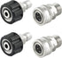 Pressure Washer Adapter Set, M22 14mm to 3/8 Inch Quick Connect, Pressure Washer Quick Connect Fittings, Stainless Steel...