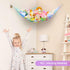 Stuffed Animals Hammock Kids Toy Storage with LED Light Unicorn Castle Plush Toy Organizer Corner Hanging Stuffed Animals Holder For Nursery Kids ...
