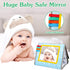 Tummy Time Mirror Baby Toys Infant Toys Black and White High Contrast Baby Crinkle Toys 0-6 Months with Teether - Montessori Newborn Sensory Toys ...