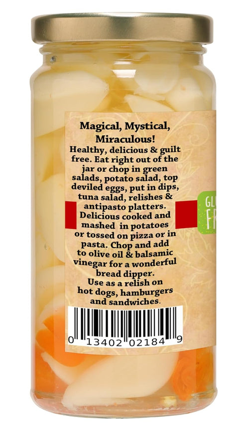 Garlic Festival Foods Habanero Pickled Garlic Cloves in a Jar - Habanero Pickled Garlic - Fresh Garlic Cloves for Cooking - Freshly Made - Subtly ...