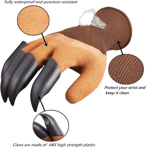 Gardening Gloves with Claws, Waterproof, Breathable, for Digging Planting, Puncture Resistant, Best Gifts for Women....