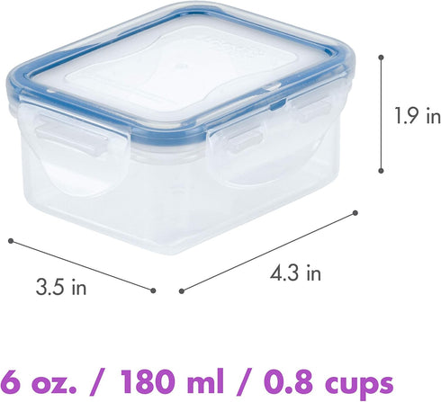 LOCK & LOCK Easy Essentials Food Storage Container Set, 4-Piece -Clear...