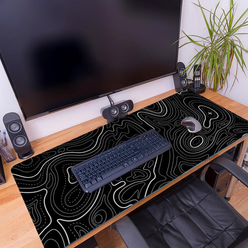 Mouse Pad, Mouse Pad Topographic Mouse Pad Large Gaming Mouse Pad Large Mouse Pad XL Mouse Mat Desk Map Non-Slip Water-Resistant(23.6"x11.8"x0.1")...