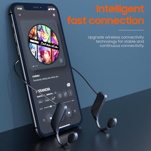 Bone Conduction Headphones Open Ear Headphones Bluetooth 5.2 Wireless Headphones Built-in Mic, Lightweight Sweatproof Sport Earphones Waterproof H...
