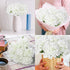 5 Pcs Artificial Silk Hydrangeas Flowers 18'' Bouquet Arrangement, for Home Decor, Wedding, Office, Room, Hotel, Event, Party Decoration (White)...